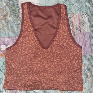 Athleta Leopard Print V-Neck Women's Top